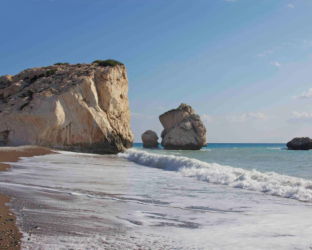 Rocher d'aphrodite, Chypre, plages