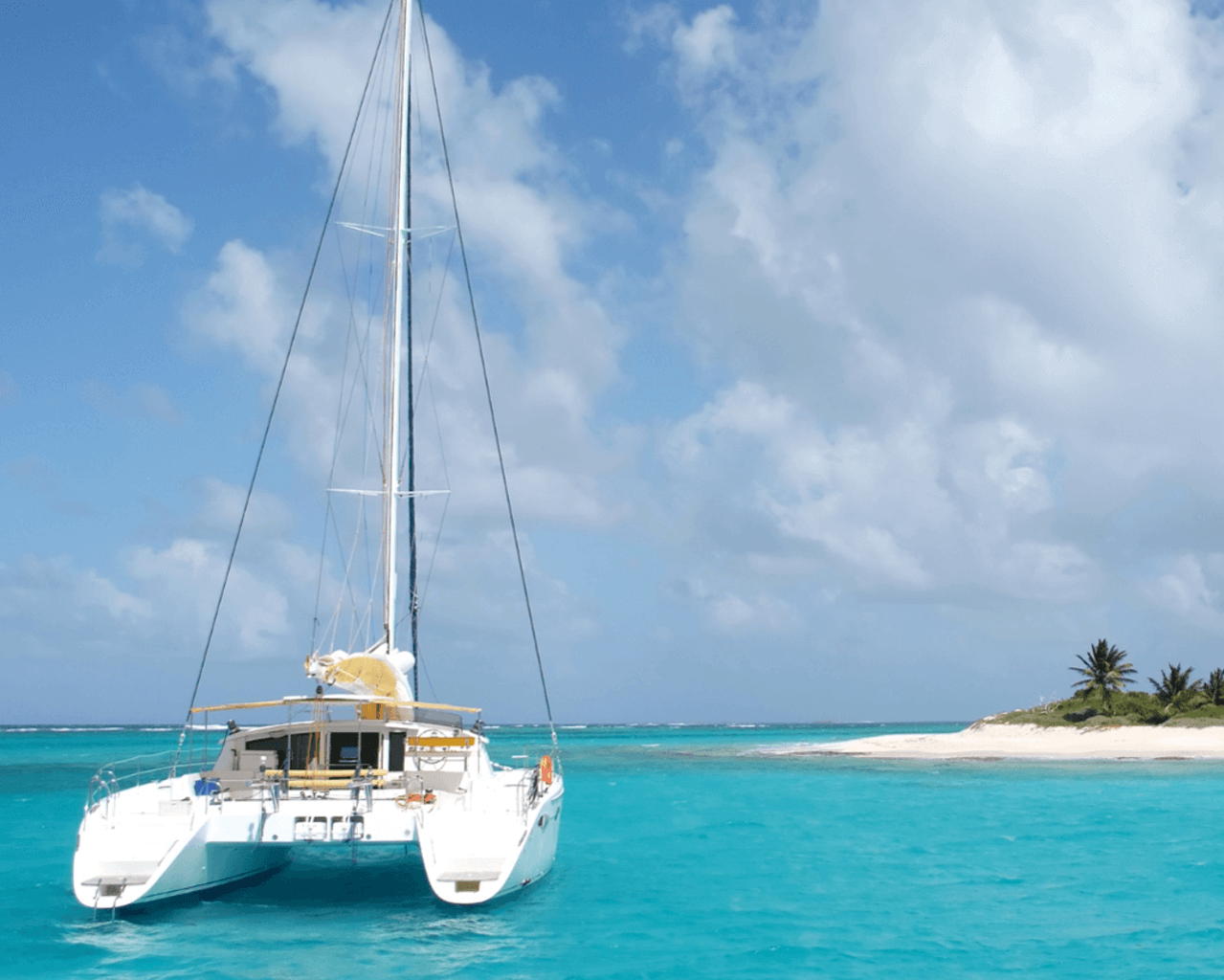 catamaran, plage, croisiere, caraibes